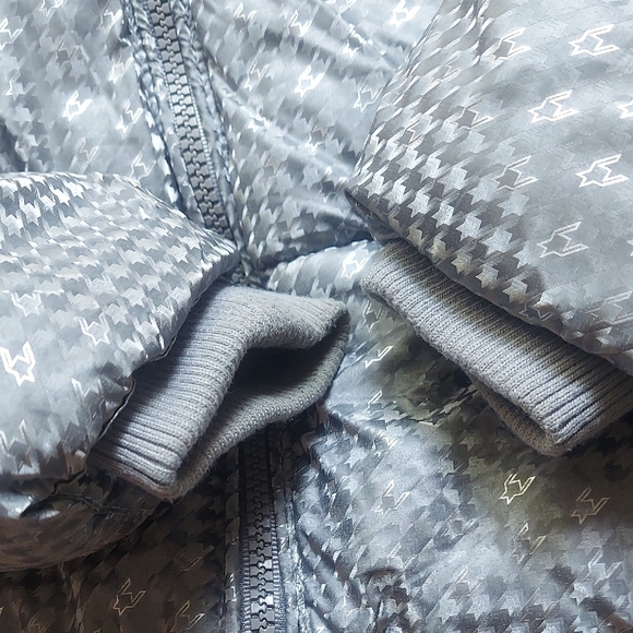 Yes Do Kid's Silver Puffer Type Jacket with Faux Fur Hood Sz 12 Y Fall Winter - Picture 9 of 12